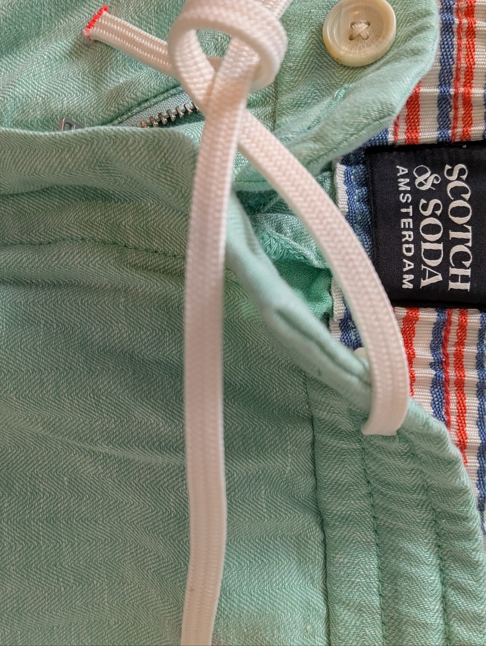 Scotch & Soda Linen Blend Warren Pants Mens 28/32 Light Green Island Time. Slim. - Picture 4 of 4
